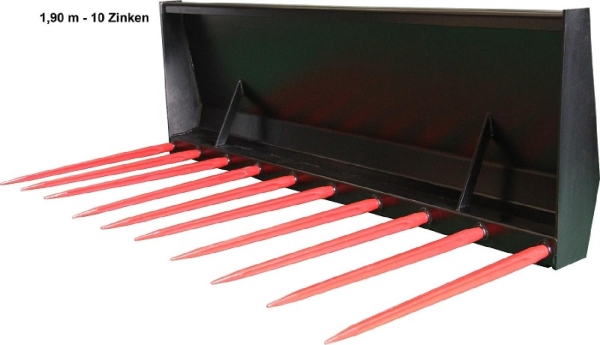 Teutona Dunggabel 1,90 m 10 Zinken vorne